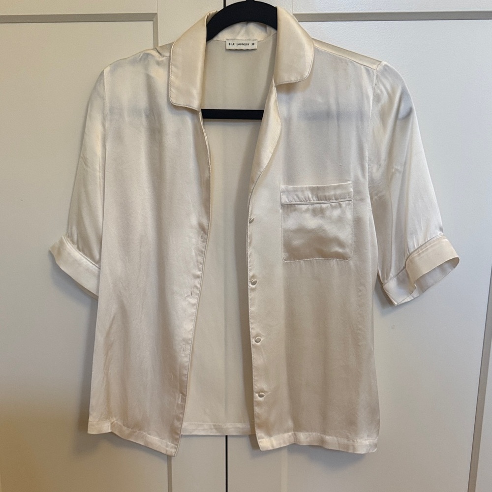 Silk Laundry Cream Blouse